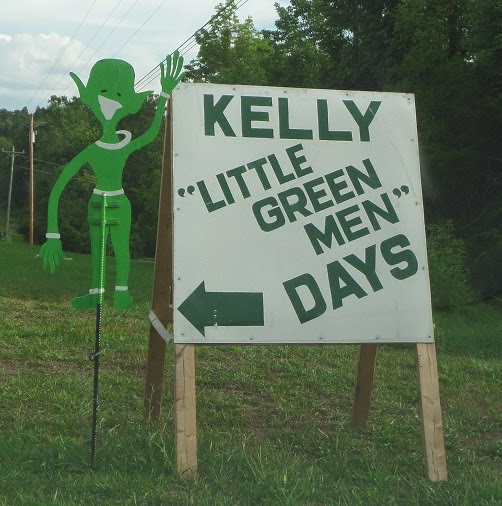 Sign for Little Green Men Days Festival