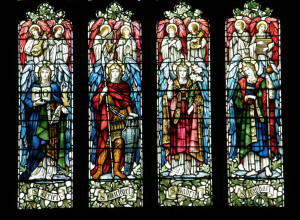 The Archangels in stained glass